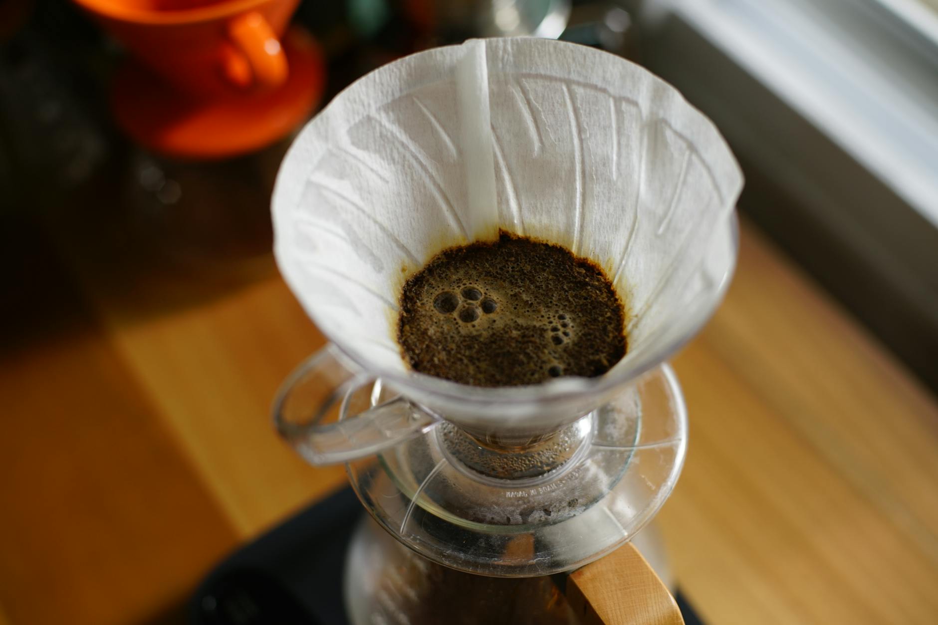 filtering coffee